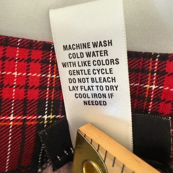 Joe B Plaid Mini Skirt Gold Chain Detail Party Club Wear Clueless - Picture 9 of 9